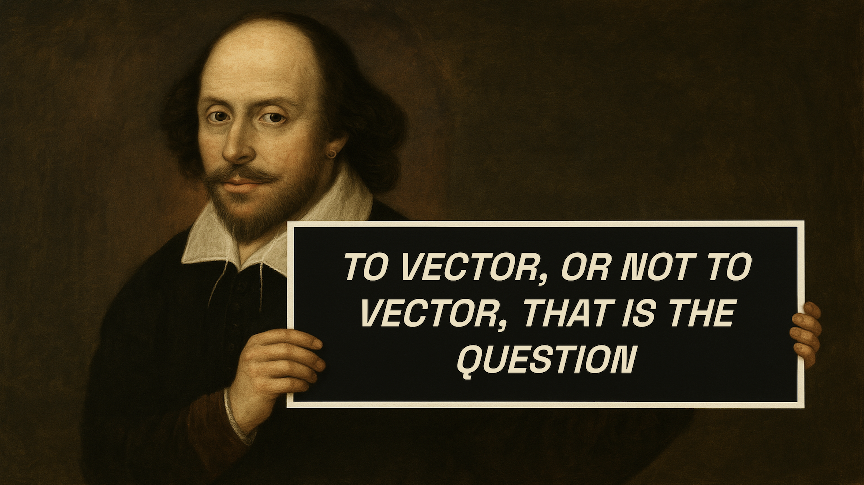 To Vector, or not to Vector, that is the Question